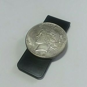 ⚘Handmade Peace Coin Money Clip❤
